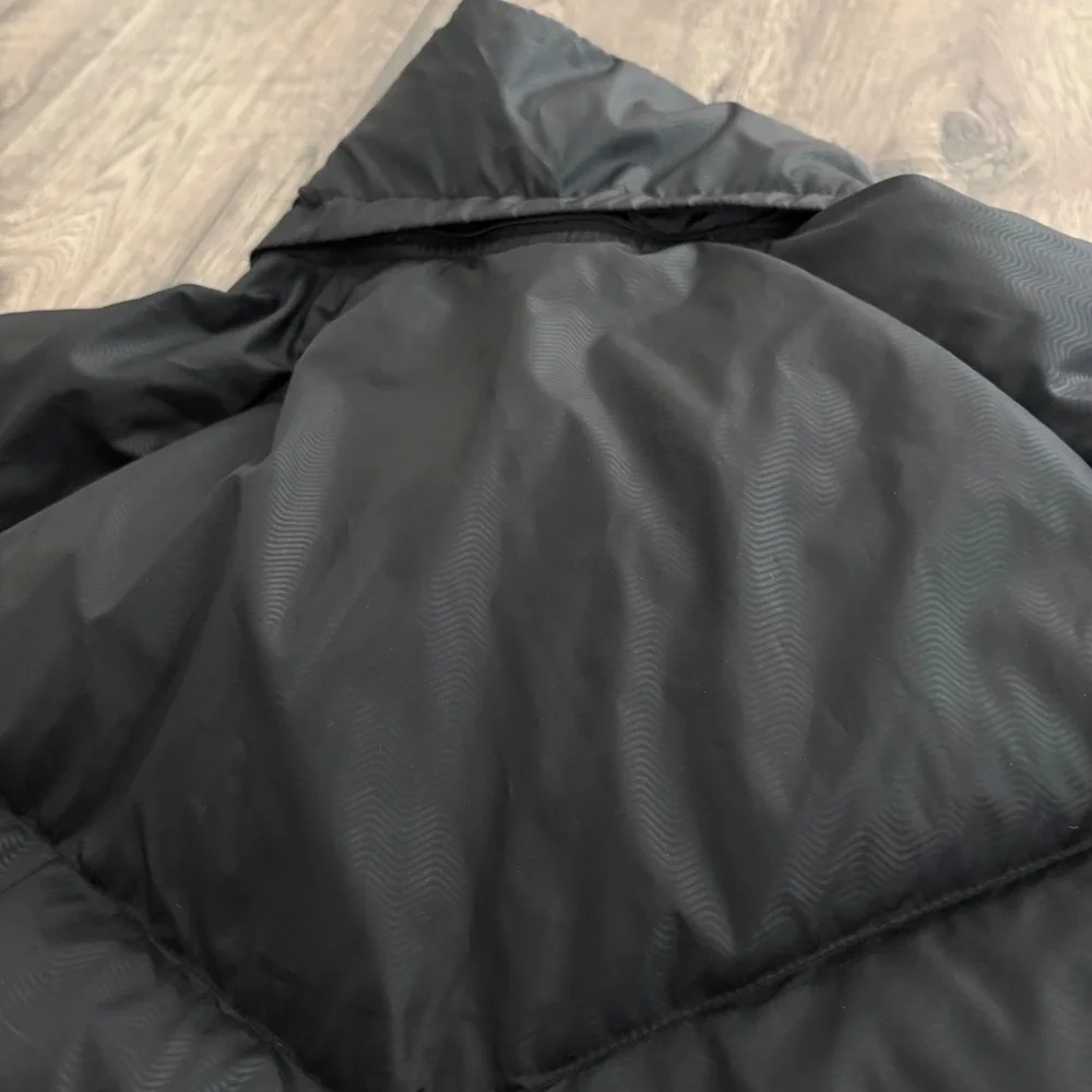 Nike‎ Puffer Jacket Girls Large 12-14 Black Good Chevron Quilted Down Coat